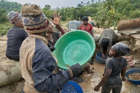Artisanal gold mining in Mongbwalu, DR Congo, Democratic Republic Of Congo - 29  Stock Photos