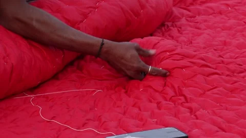 Artisanal Hand Stitching Stock-Footage 332534087