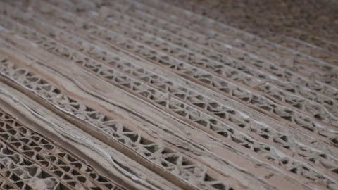 Artisanal scratching post made with cardboard Stock Footage 153361159