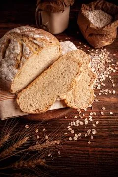 Artisanal wheat bread Stock Photos