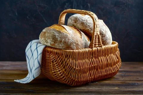 Artisanal wheat bread. Stock Photos