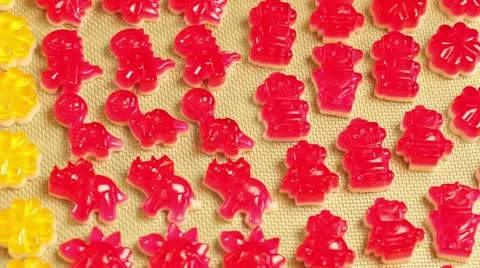 Artisasanal made candy pan left Video stock 11473486