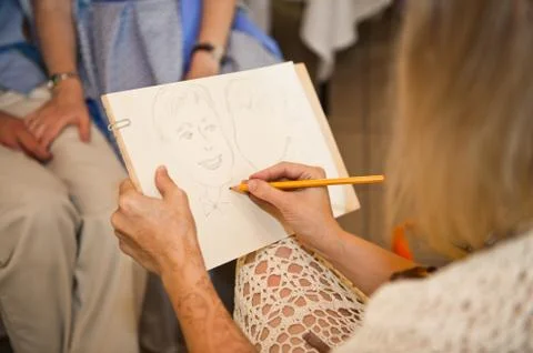 The artist behind work  Stock Photos