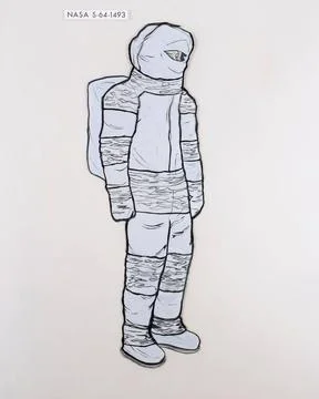 Artist Concept of a prototype of an Apollo Space Suit. Copyright: xpiemags... Stock Photos