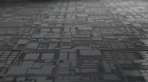 Artist concept rendering close up silicon chip production. Stock Footage 64682479