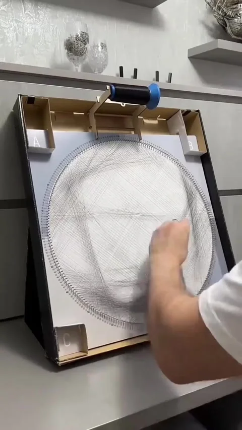 Artist Creates Kylian Mbappe In Thread, Yerevan, Armenia - 28 Jul 2026 Stock Footage 345520713