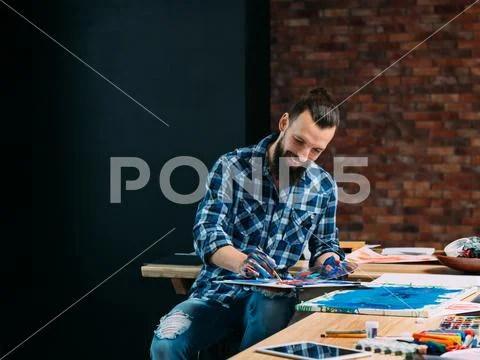 Artist creativity paint artwork talent imagination Stock Photos
