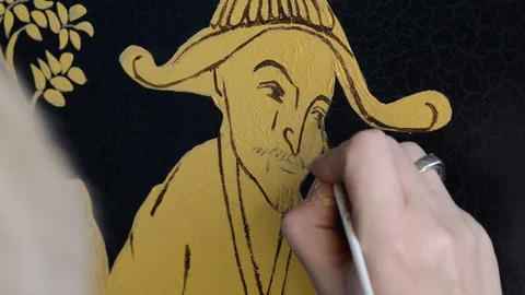 Artist decorator at work Stock-Footage 101778862
