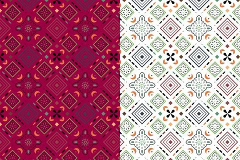 Artist designed geometric patterns, simple forms as the circle and the squa.. Stock Illustration