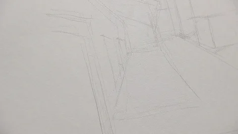 Artist Drawing Stock Footage 96201459