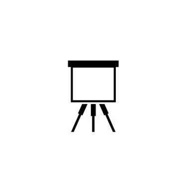 Artist Easel Flat Vector Icon Illustrazione stock