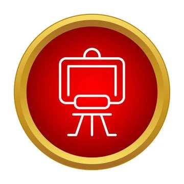 Artist easel icon symbolizing creativity and art studio 스톡 일러스트