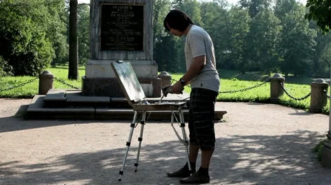 Artist Stock Footage 8548538