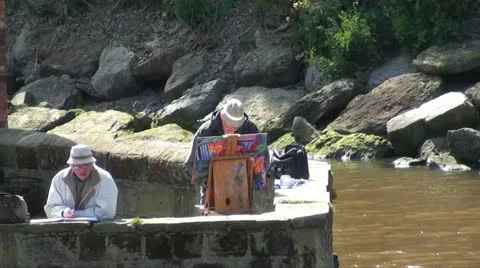 Artist Stock Footage 10947093