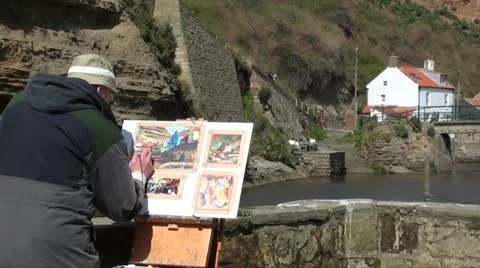 Artist Stock Footage 10949574