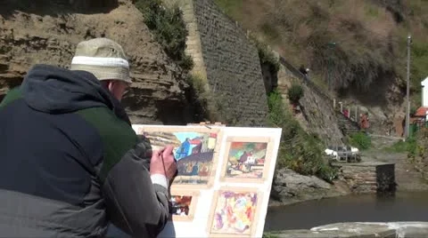 Artist Stock Footage 10950024