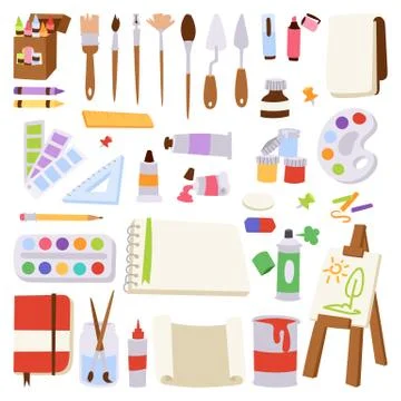 Artist icons vector Stock Illustration
