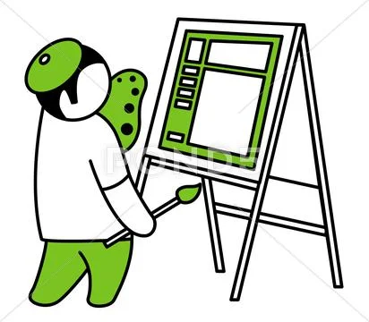 Artist Stock Illustration