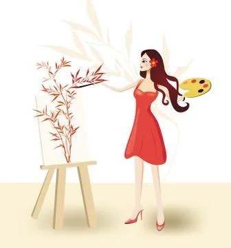 Artist Stock Illustration