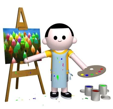 Artist Stock Illustration