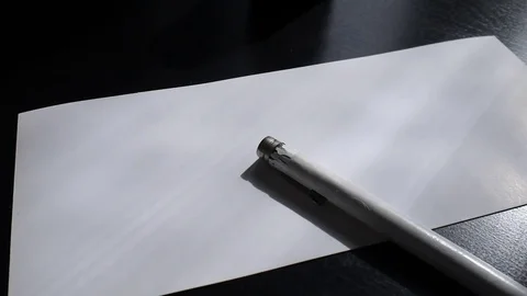 The artist inserts the pen in calligraph Video stock 74787104
