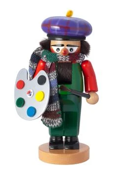 Artist nutcracker isolated Stock Photos