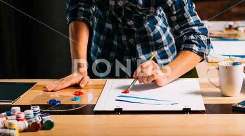 Artist painting inspiration creativity artistry Stock Photos
