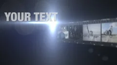 Artist Portfolio Introduction - Film Frames with Lens Flare and Particles Stock After Effects