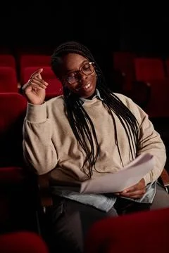Artist Reading Script Preparing For Show Stock Photos