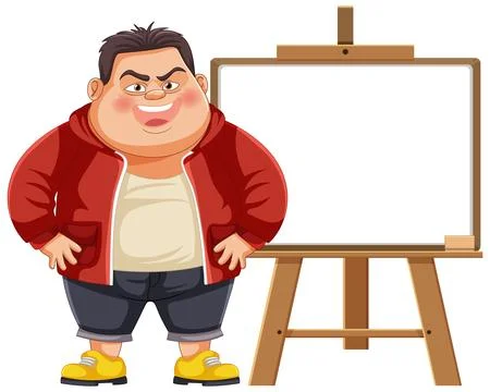 Artist Ready to Create on Canvas Illustrazione stock
