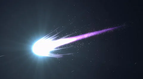 Artist rendering, beautiful close up view blue comet. Stock Footage 49052550