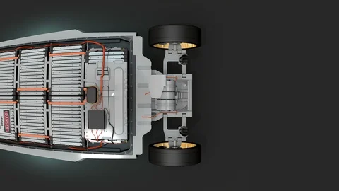 Artist rendering EV battery pack. | Stock Video | Pond5