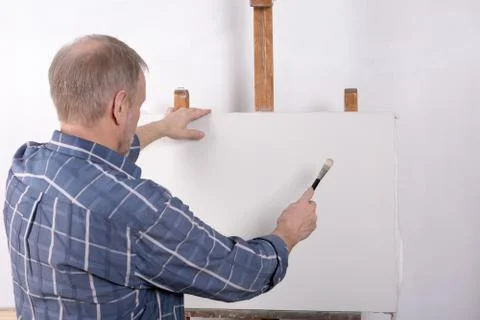An artist in studio Stock Photos