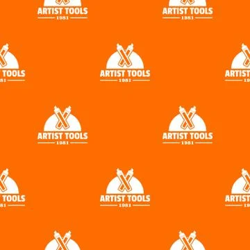 Artist tool pattern orange Stock-Illustration
