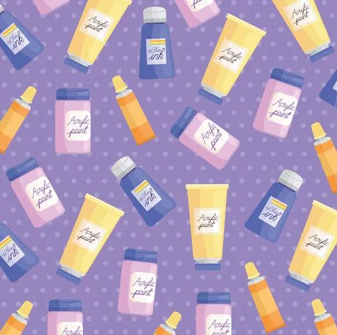 Artist tools pattern Stock Illustration