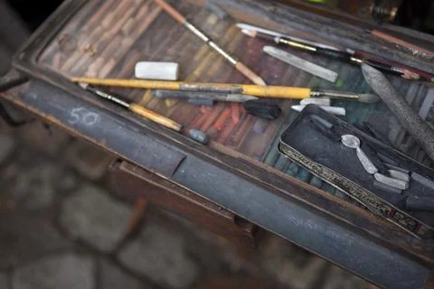 Artist tools Stock Photos