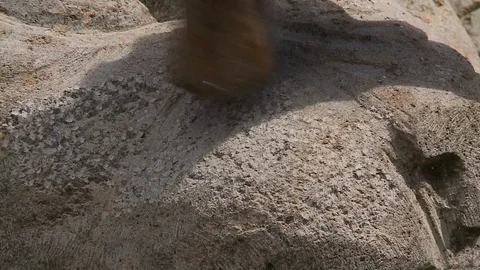 Artist Using A Sculpturing Chisel, Cusco, Peru Stock-Footage 109222838
