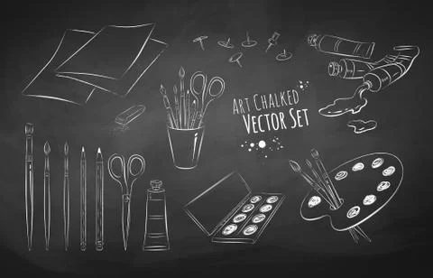 Artist vector set Stock Illustration