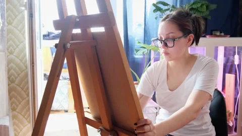 Artist at work. Stock Footage 153700228