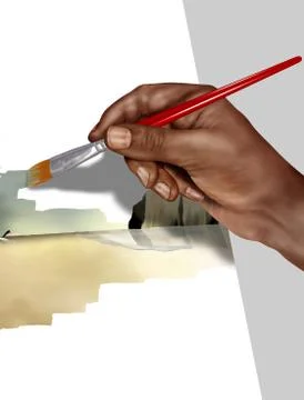 Artist at work Stock Illustration