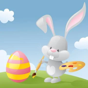 Artist at work Stock Illustration