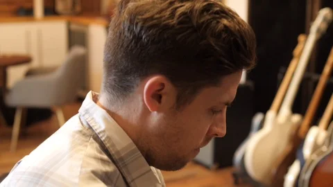 Artist Working in Studio Stock Footage 86620102