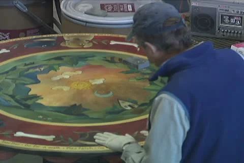 Artist Working on Table Stock Footage 10758678