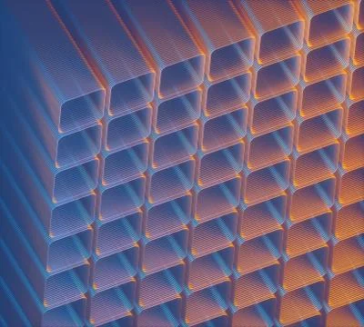 Artistic 3D Abstract Colored Structure Stock Illustration