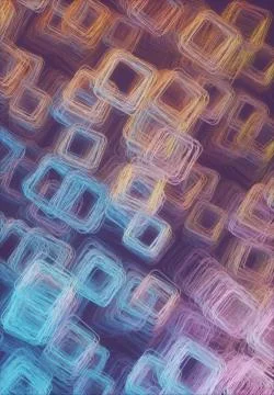 Artistic 3D Abstract Colored Structure Stock Illustration