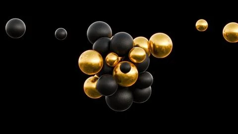 An Artistic 3D Abstract Representation Showcasing the Complex Atomic Structure 스톡 일러스트