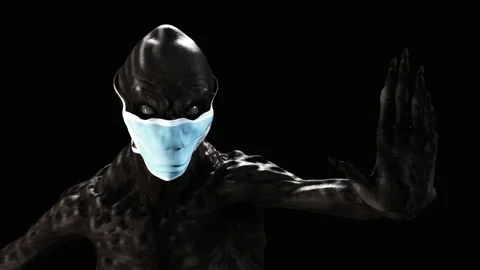 Artistic 3D animation of a beast face with mask Stock Footage 144272381