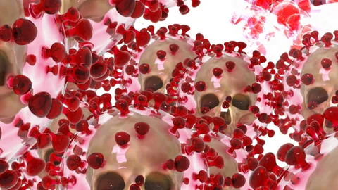 Artistic 3D animation of the coronavirus Stock Footage 141464606