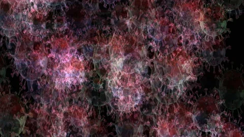 Artistic 3D animation of the coronavirus Stock Footage 142830903
