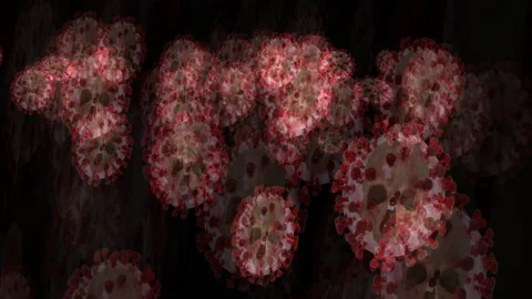 Artistic 3D animation of the coronavirus Stock Footage 148264313